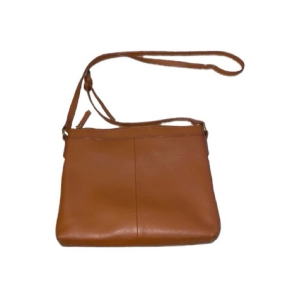 Tan Leather Crossbody Bag - Picture 1 of 11